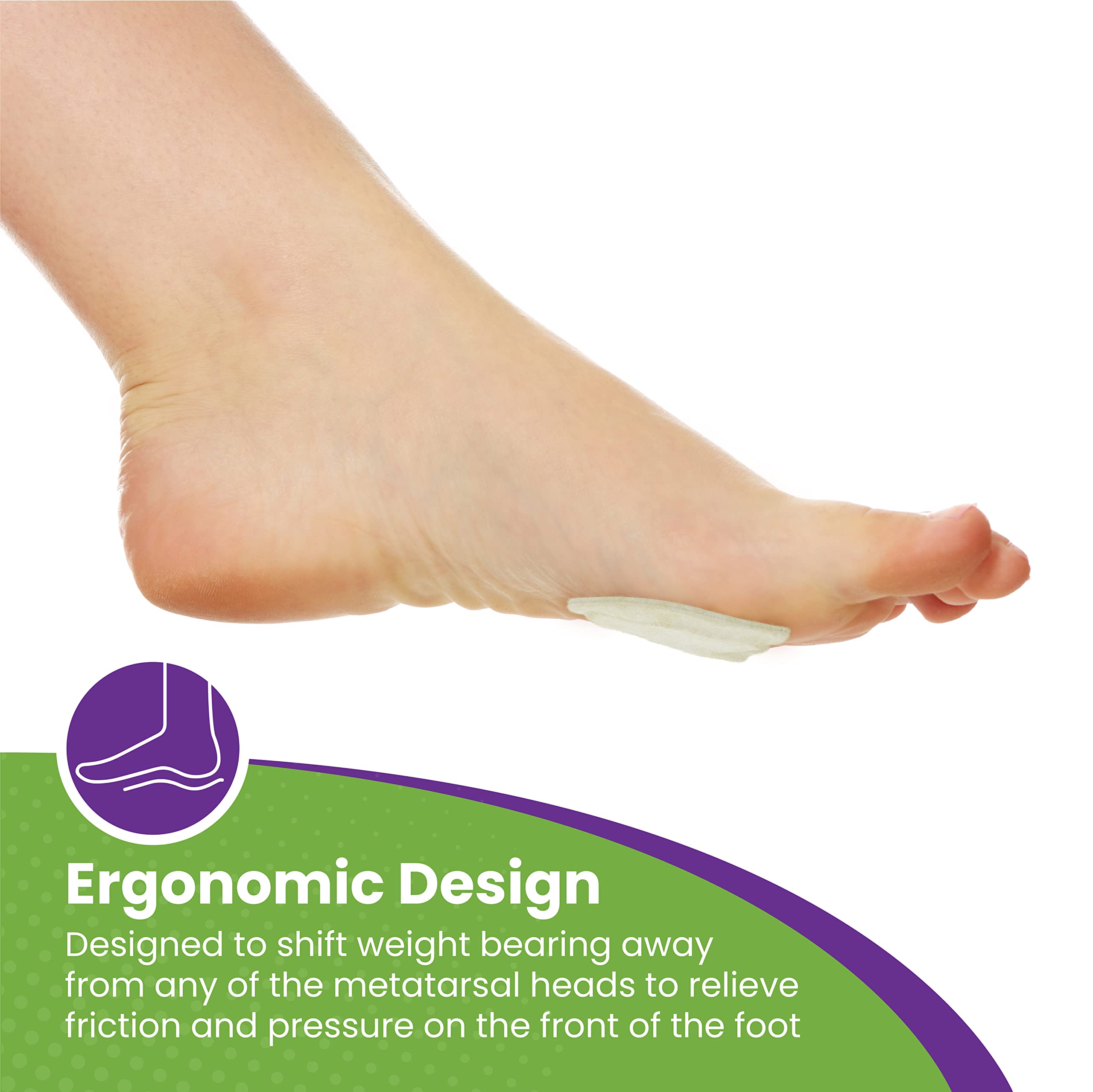 Mars Wellness pads inside shoe demonstrating comfortable fit during wear.
