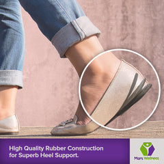 MARS WELLNESS Premium Heel Lift removable layers highlighted, brown for personalized elevation.