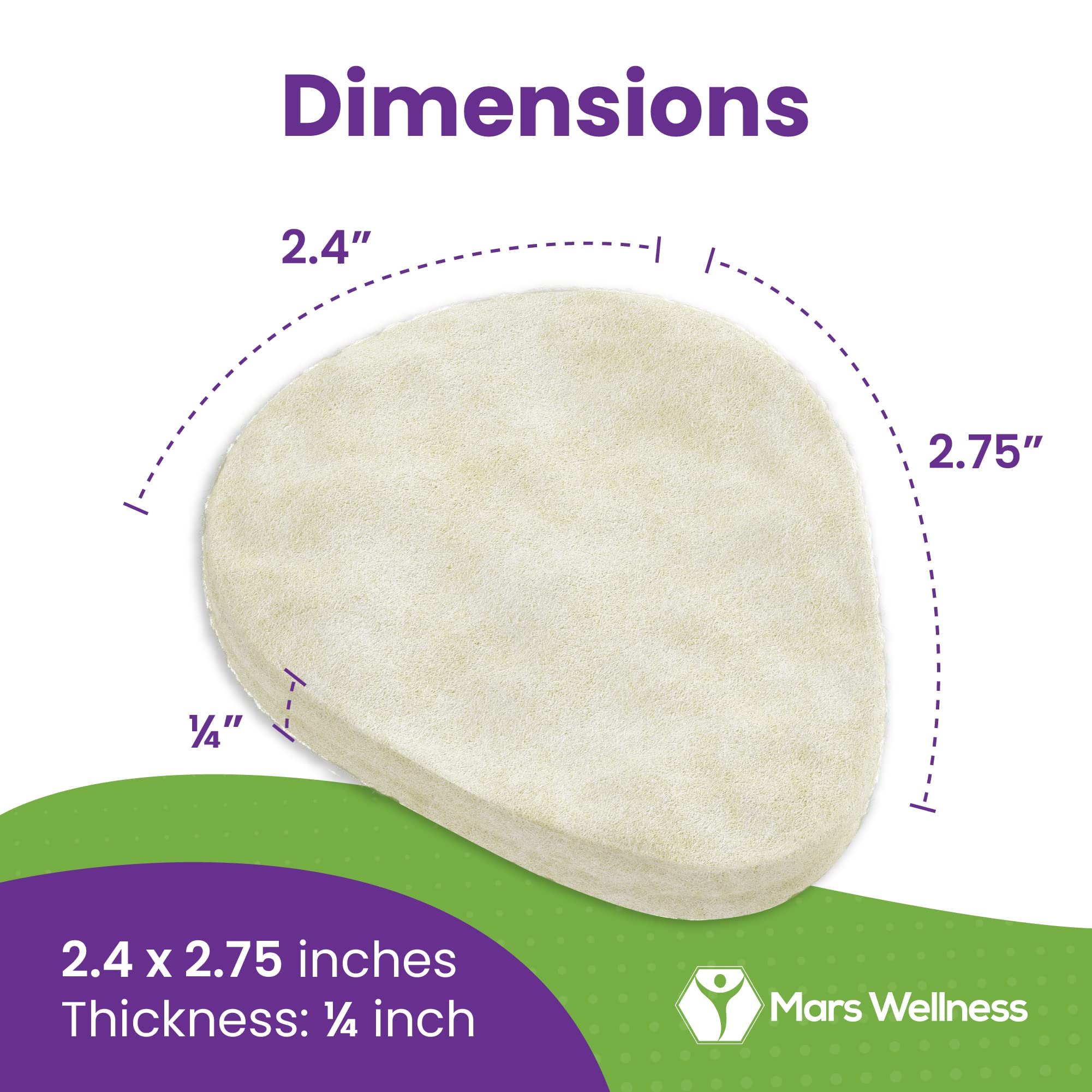MARS WELLNESS six-pairs metatarsal pad set for forefoot comfort