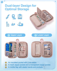 Marscamd insulin cooler with two ice packs keeping vials stable.