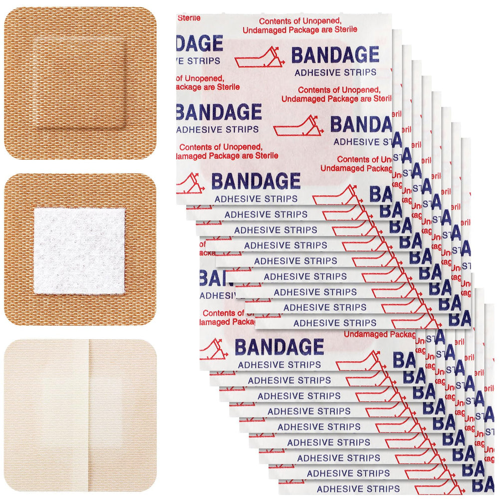 Marsui adhesive spots bandages, square tan, 1.5 inch, comfortable and discreet.