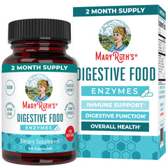 MaryRuth Organics Digestive Enzymes bottle with capsules for on-the-go digestive support