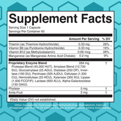 MaryRuth Organics Digestive Enzymes capsules shown with a meal for pre-meal support