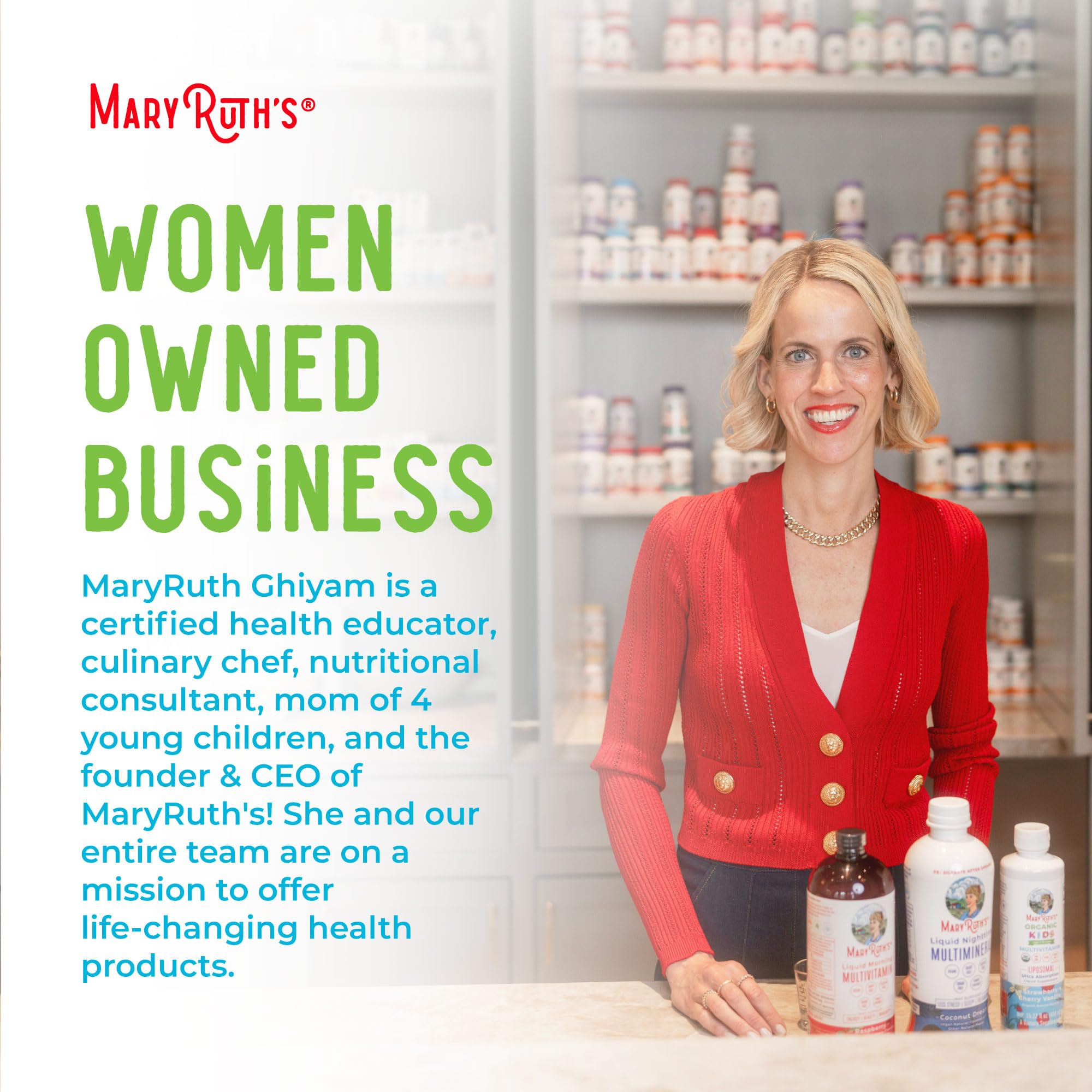 MaryRuth Organics Kids Multivitamin Liposomal child-friendly bottle design