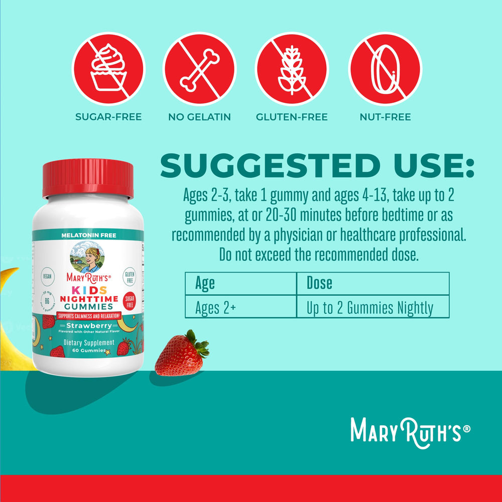 Strawberry flavored sugar-free gummies from MaryRuth Organics