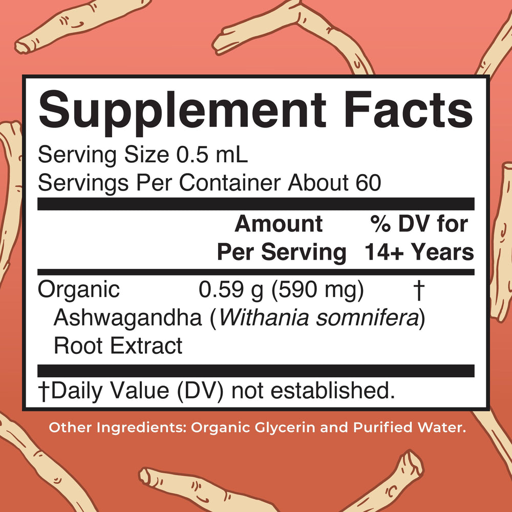 MaryRuth Organics Ashwagandha Root liquid drops dropper for precise dosing