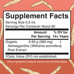 MaryRuth Organics Ashwagandha Root liquid drops dropper for precise dosing