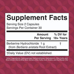 MaryRuth Organics Berberine capsules in blister pack for easy daily use