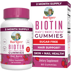MaryRuth Organics Biotin Gummies bottle for hair, skin, and nails support