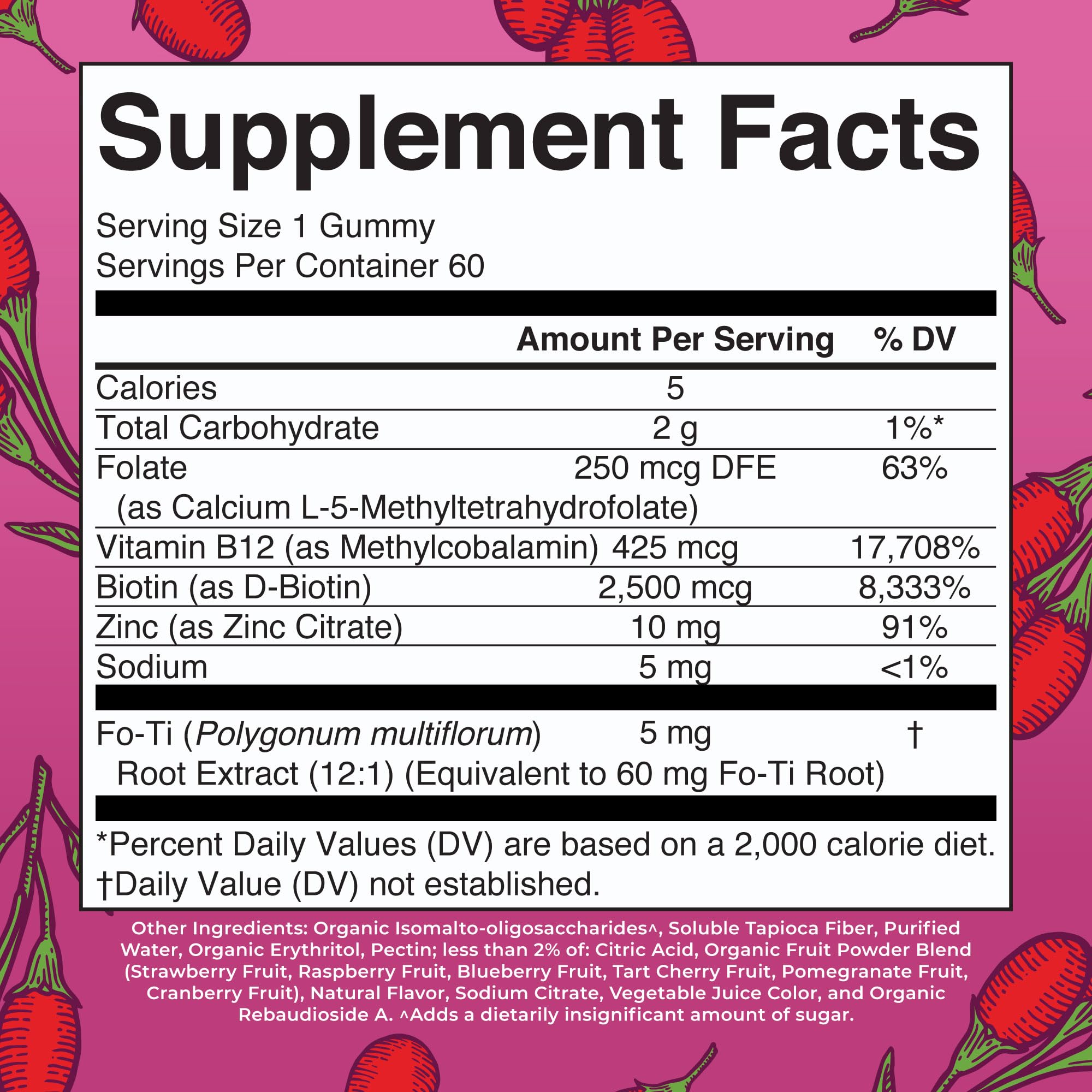 MaryRuth Biotin Gummies goji berry flavor close-up for daily beauty support