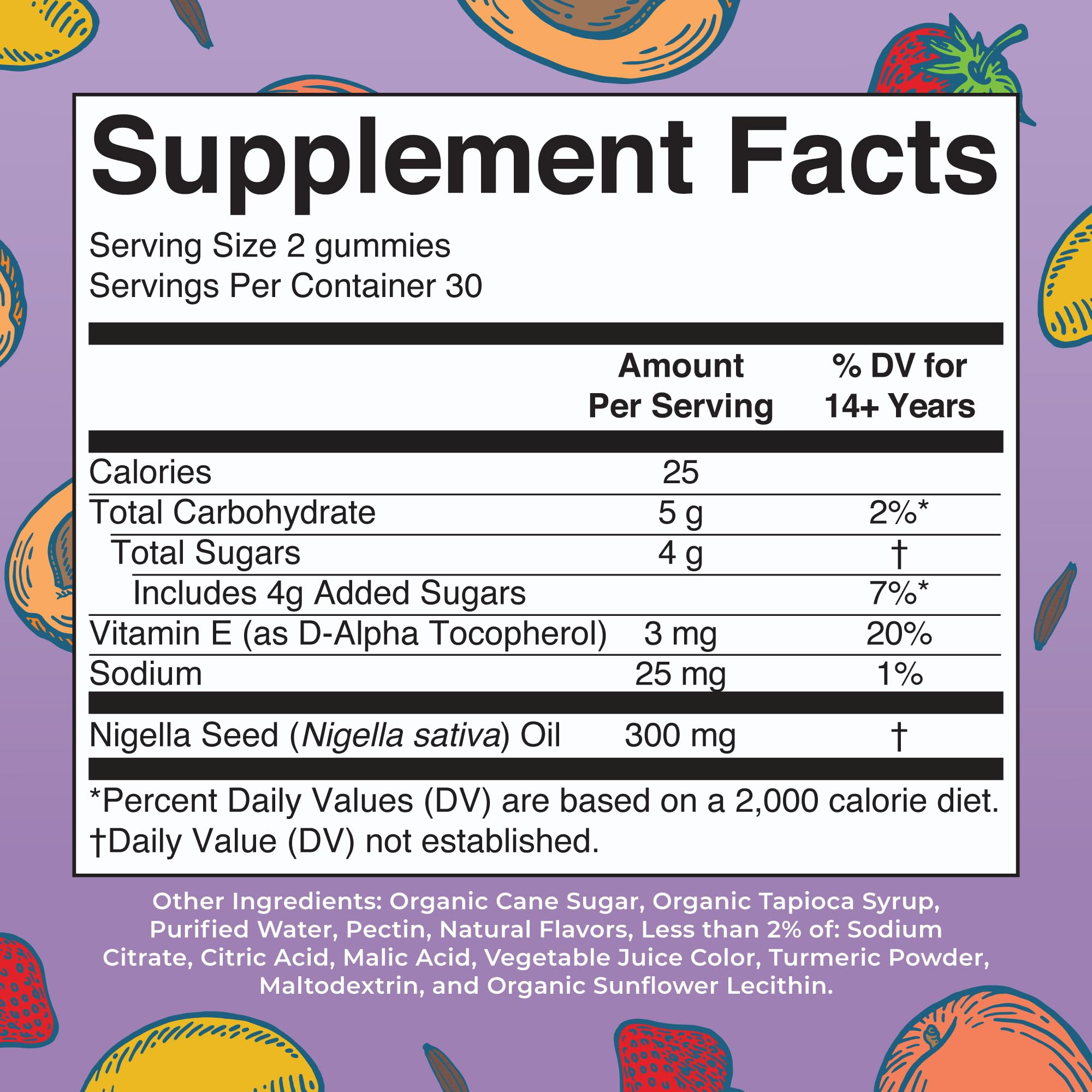 Close-up of gummies outside the bottle highlighting the format.