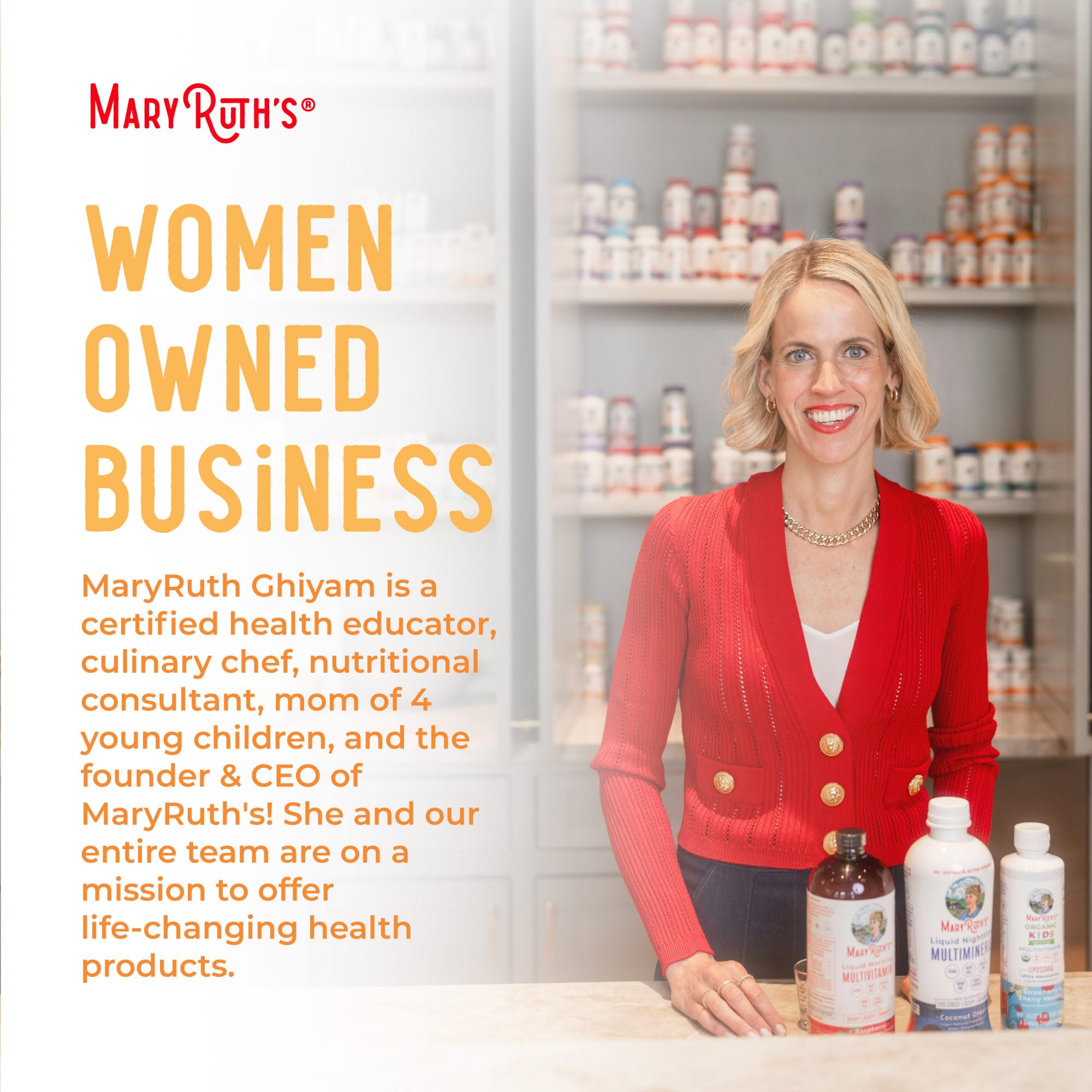Organic certification and safety labels on MaryRuth Organics D3 drops