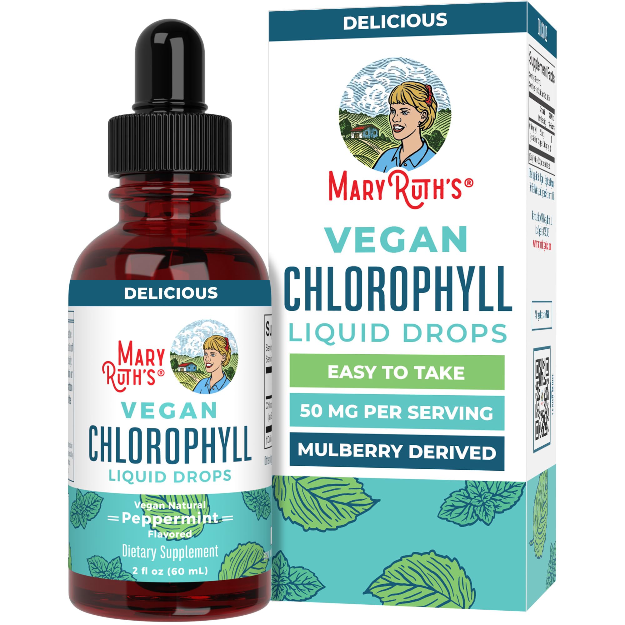MaryRuth Organics Chlorophyll Drops bottle for daily use.