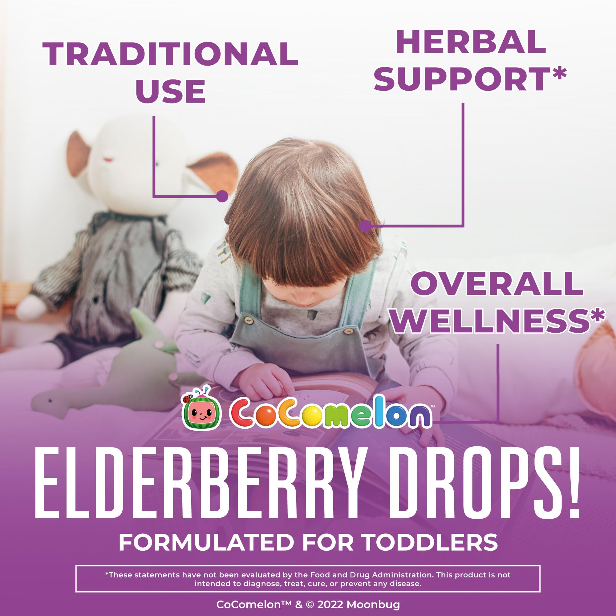 MaryRuth Organics Cocomelon elderberry syrup dropper used to add to water