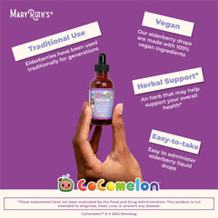 USDA Organic badge on MaryRuth Organics Cocomelon elderberry syrup