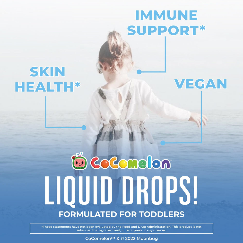 MaryRuth Organics CoComelon Toddler Zinc drops being measured for easy daily use