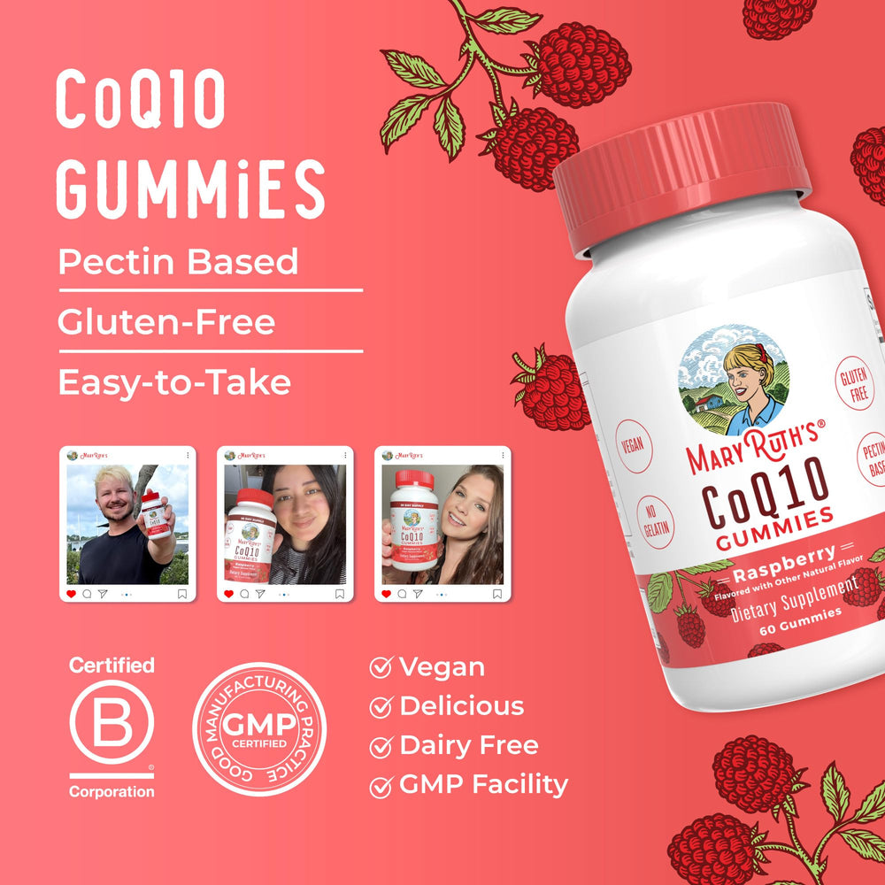 Soft raspberry gummies beside water, easy daily ingestion.