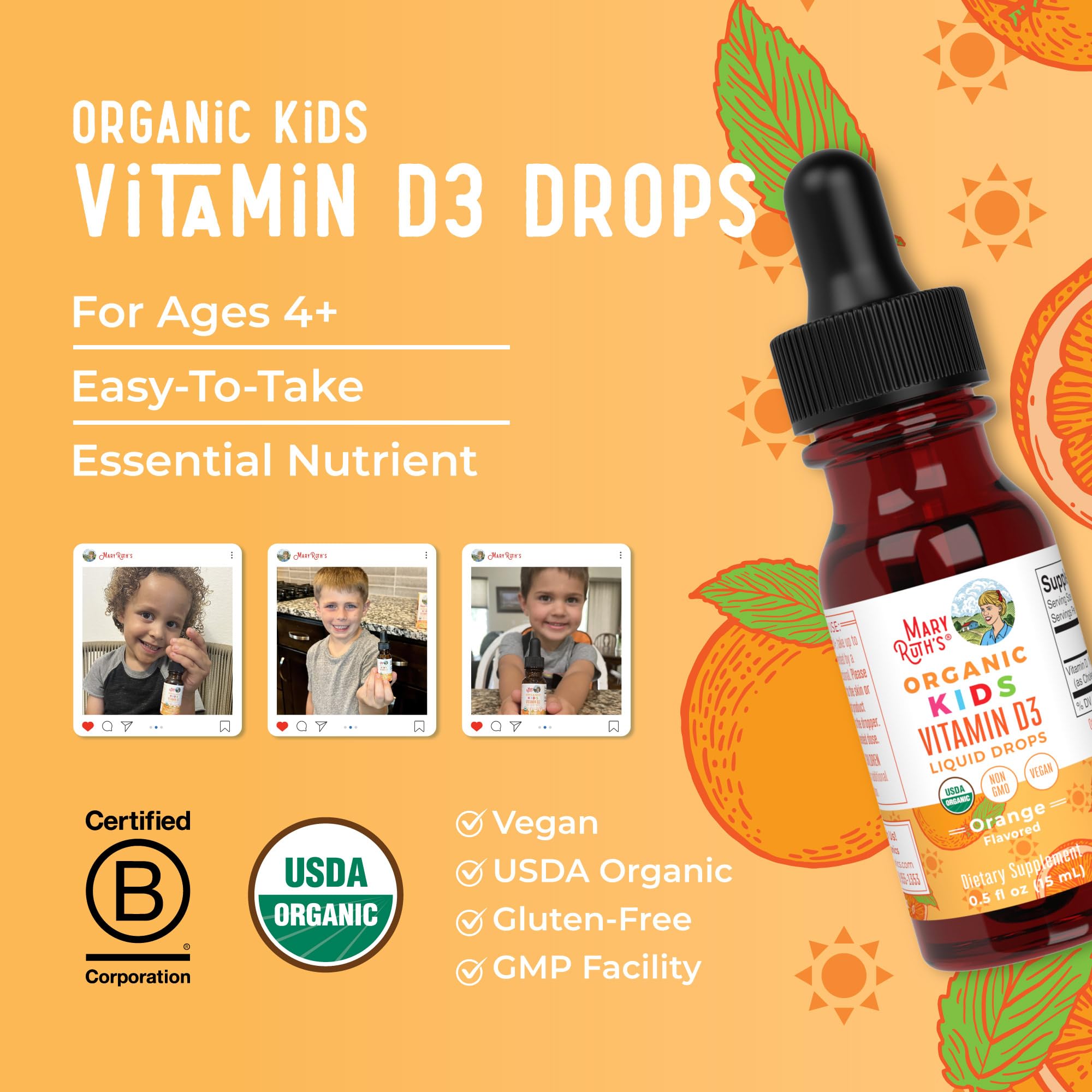 MaryRuth Organics D3 drops dairy-free nut-free gluten-free