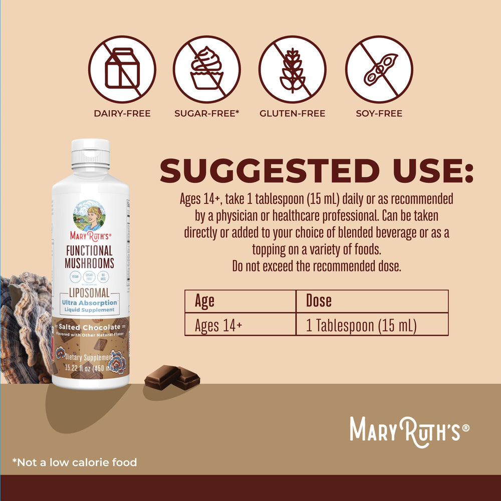 MaryRuth Organics dosing spoon showing 15 ml serving.