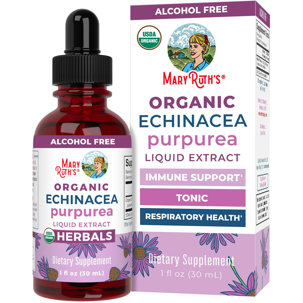 MaryRuth Organics Echinacea bottle front for immune support.