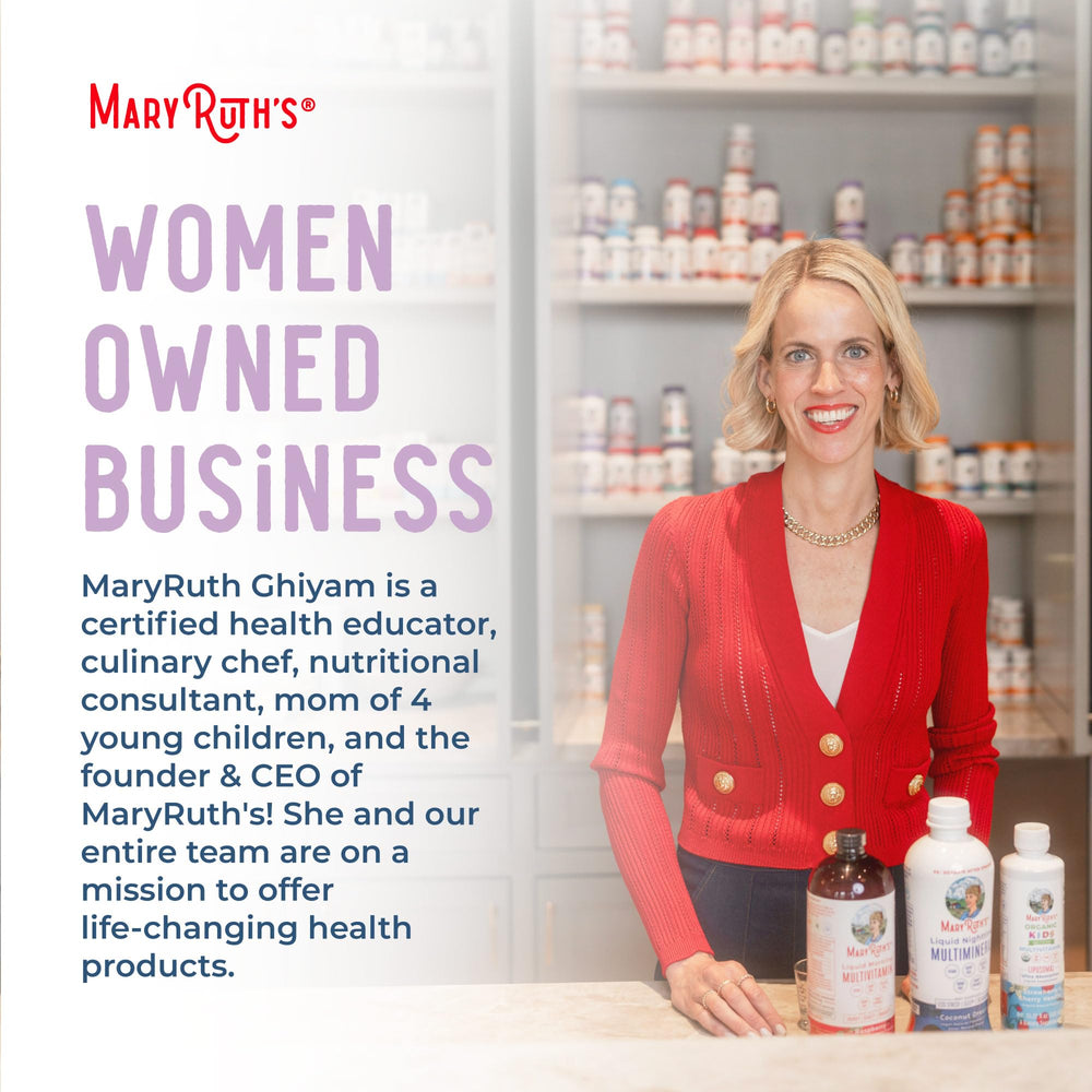 MaryRuth Organics Echinacea product packaging highlights organic sugar free formula.