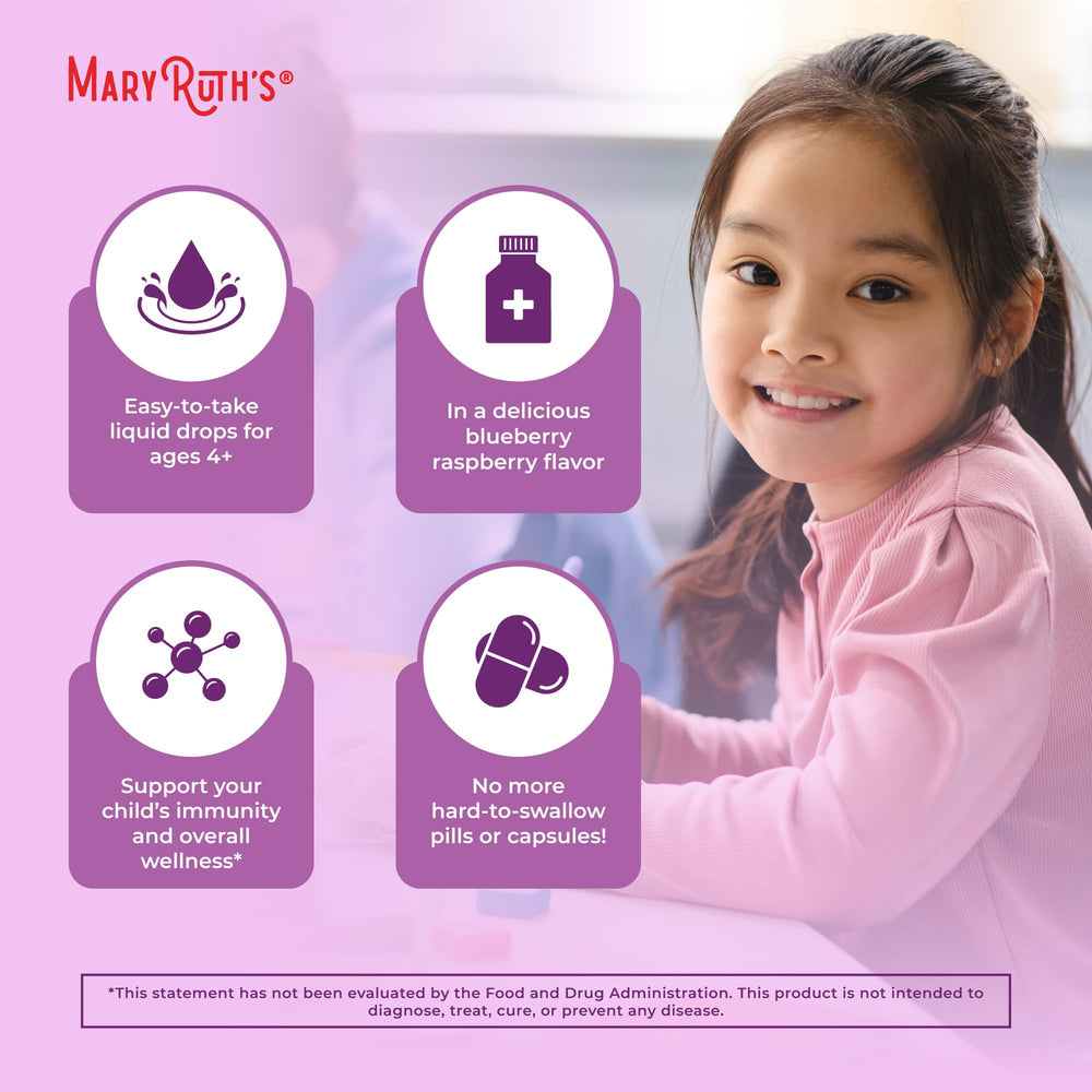 MaryRuth Organics Elderberry Drops vegan glycerin base in bottle