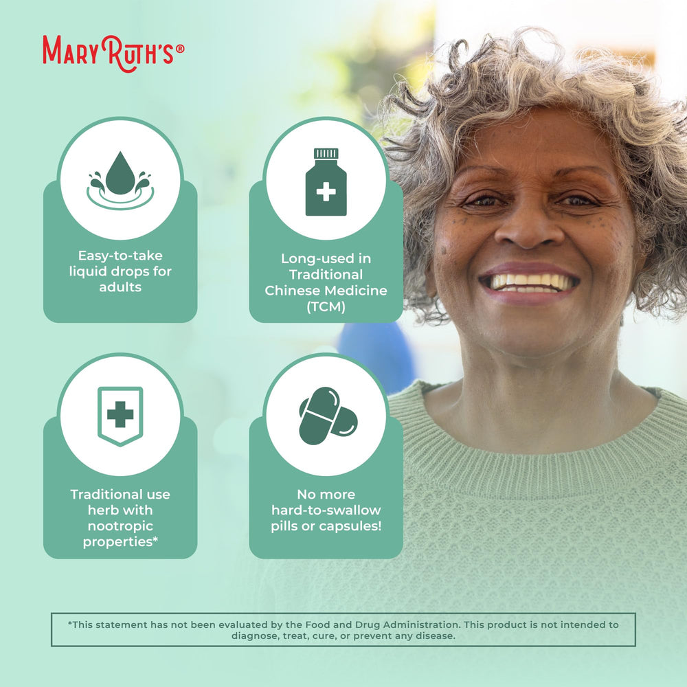 MaryRuth Organics Ginkgo Leaf illustrates natural botanicals used for mindful focus