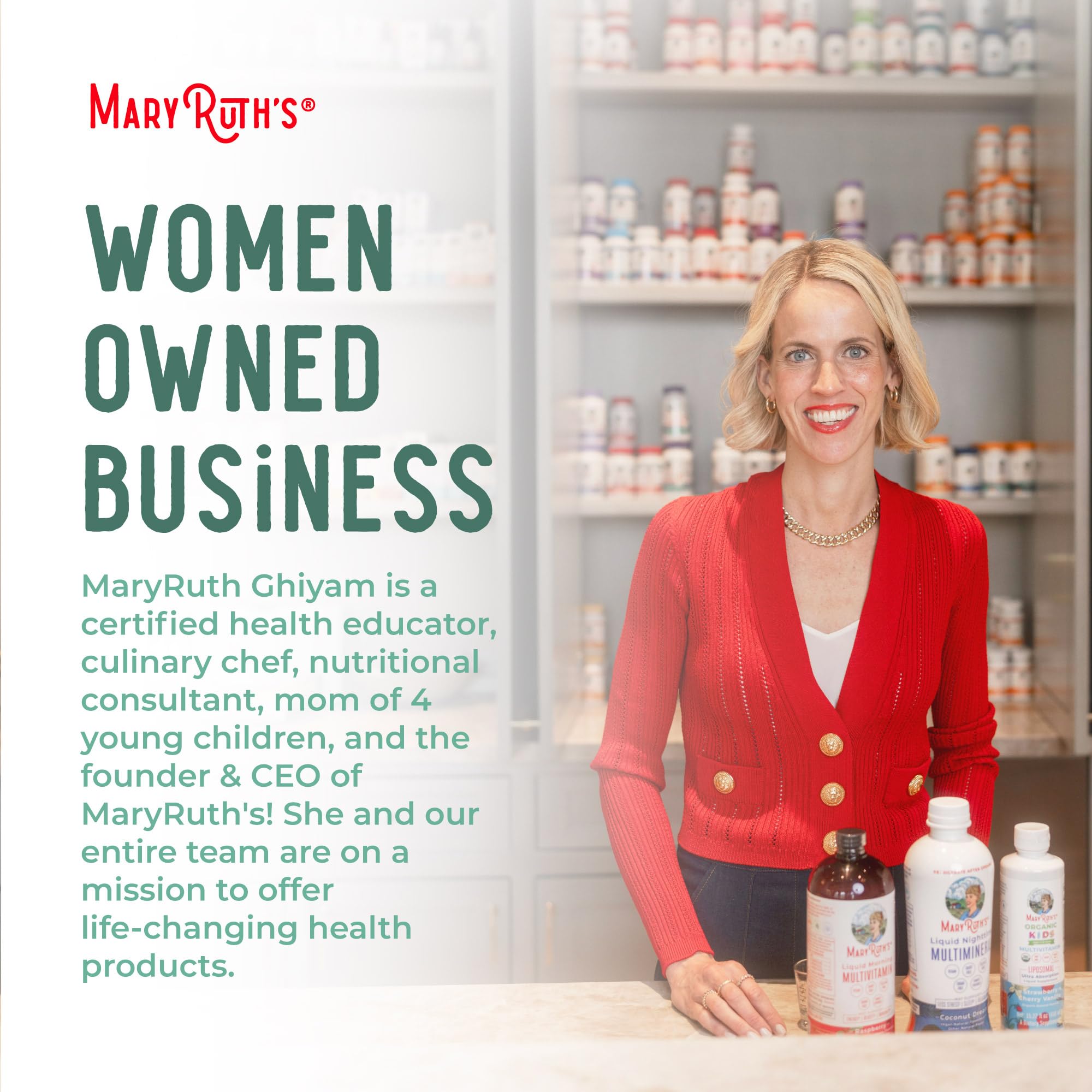 MaryRuth Organics Ginkgo Leaf Liquid Drops displayed with vegan and non-GMO attributes for assurance