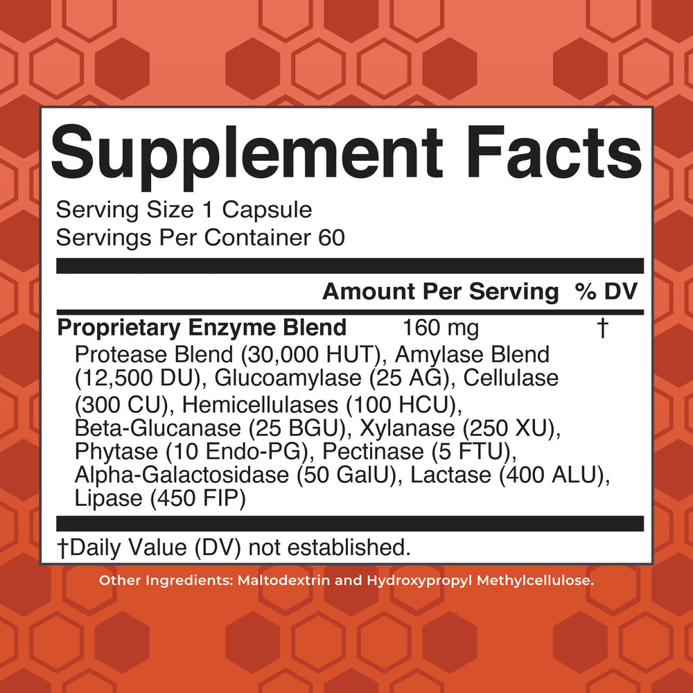 MaryRuth Organics Gluten Digestive Enzymes capsules close-up showing vegan pine-based capsules.