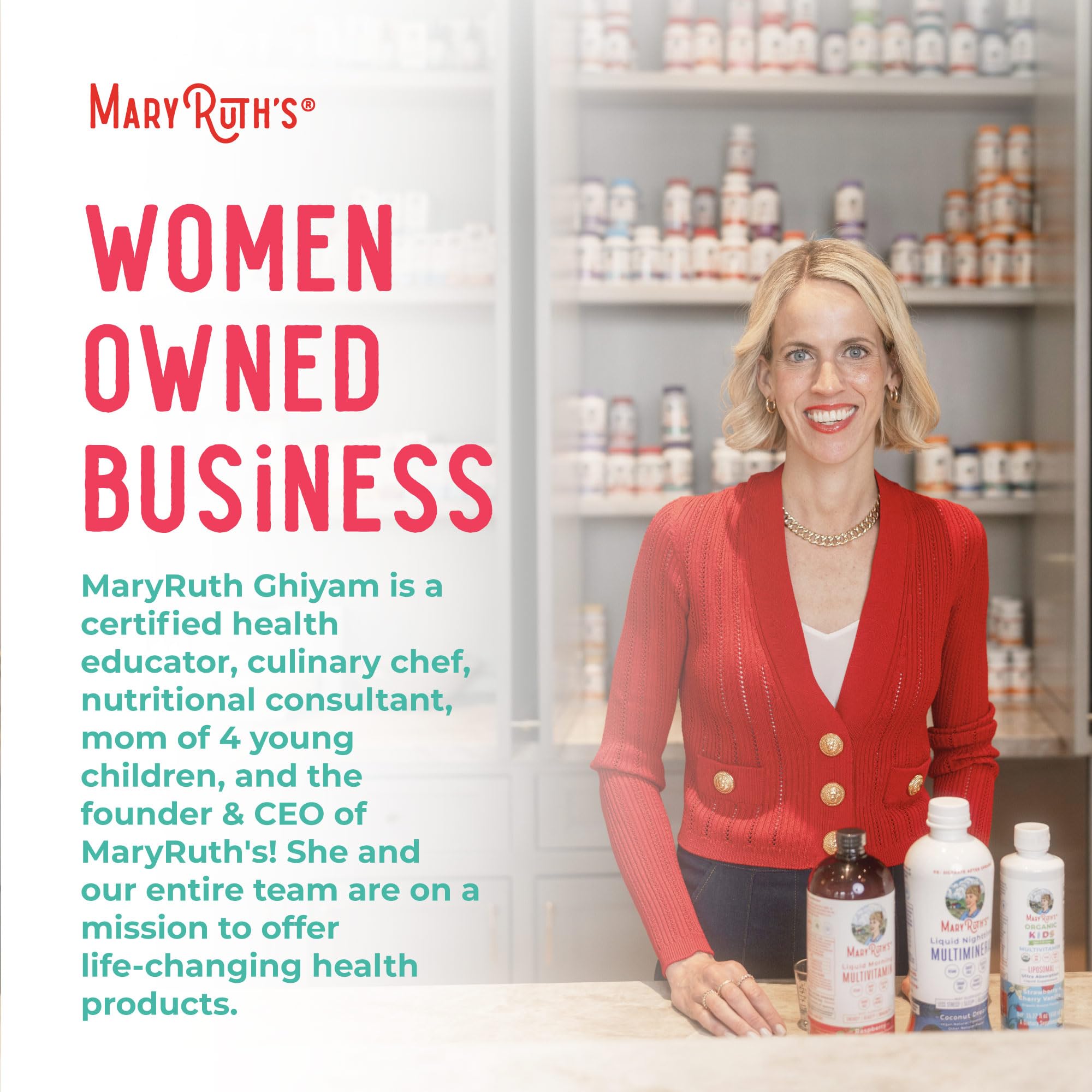 MaryRuth Organics grapefruit seed extract unflavored tincture on kitchen counter.