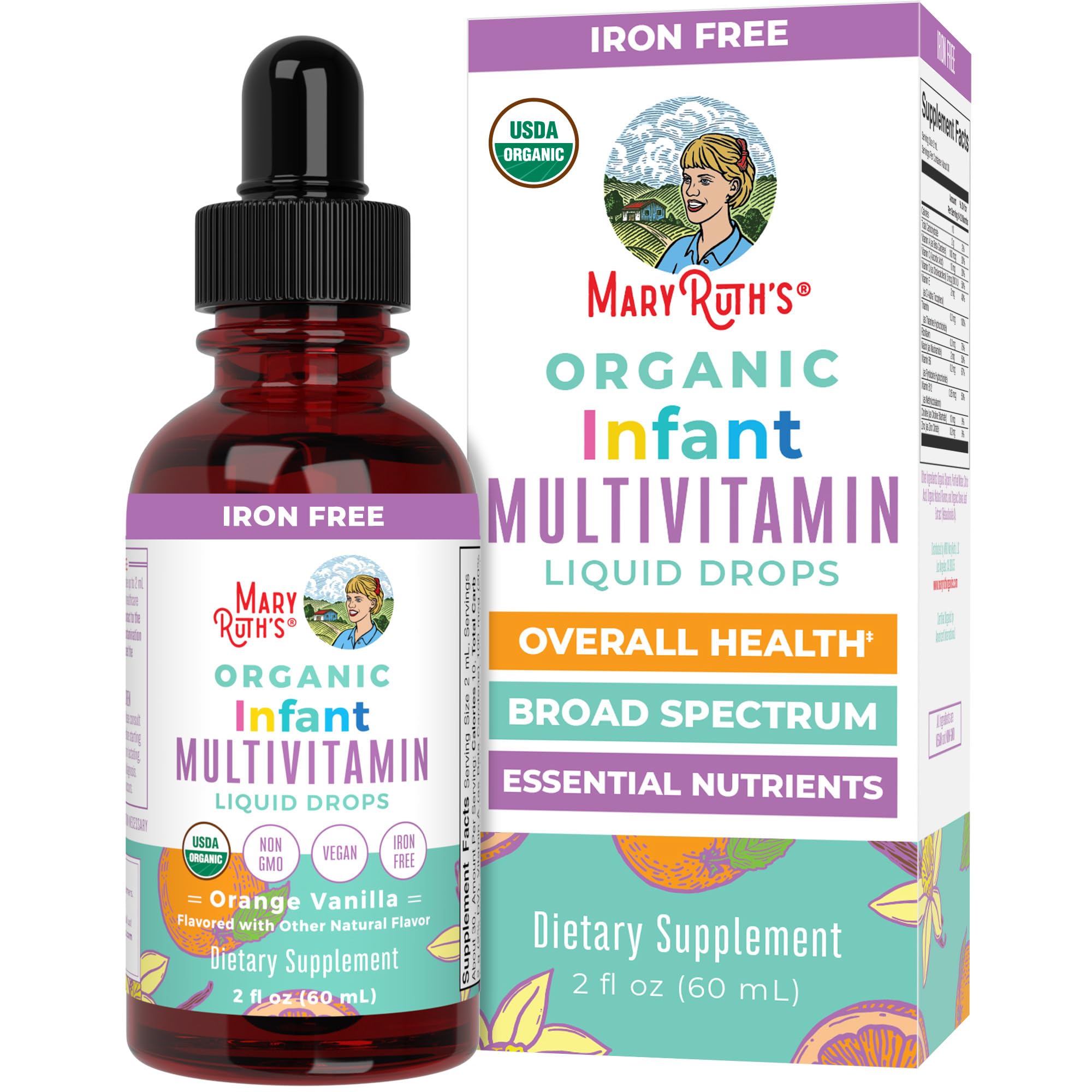 MaryRuth Organics infant drops bottle for easy daily dosing.
