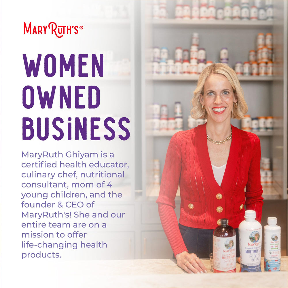 MaryRuth Organics iron gummies bottle-to-pocket travel option