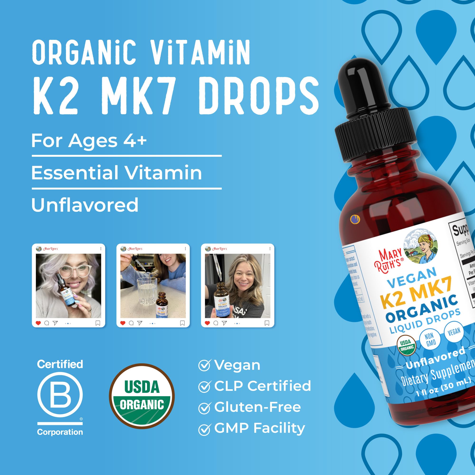 MaryRuth Organics K2 MK7 no-nut sugar-free formulation is allergy-friendly.