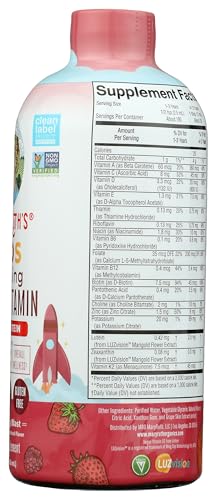 MaryRuth Organics Kids Multivitamin vegan label supports plant-based nutrition.