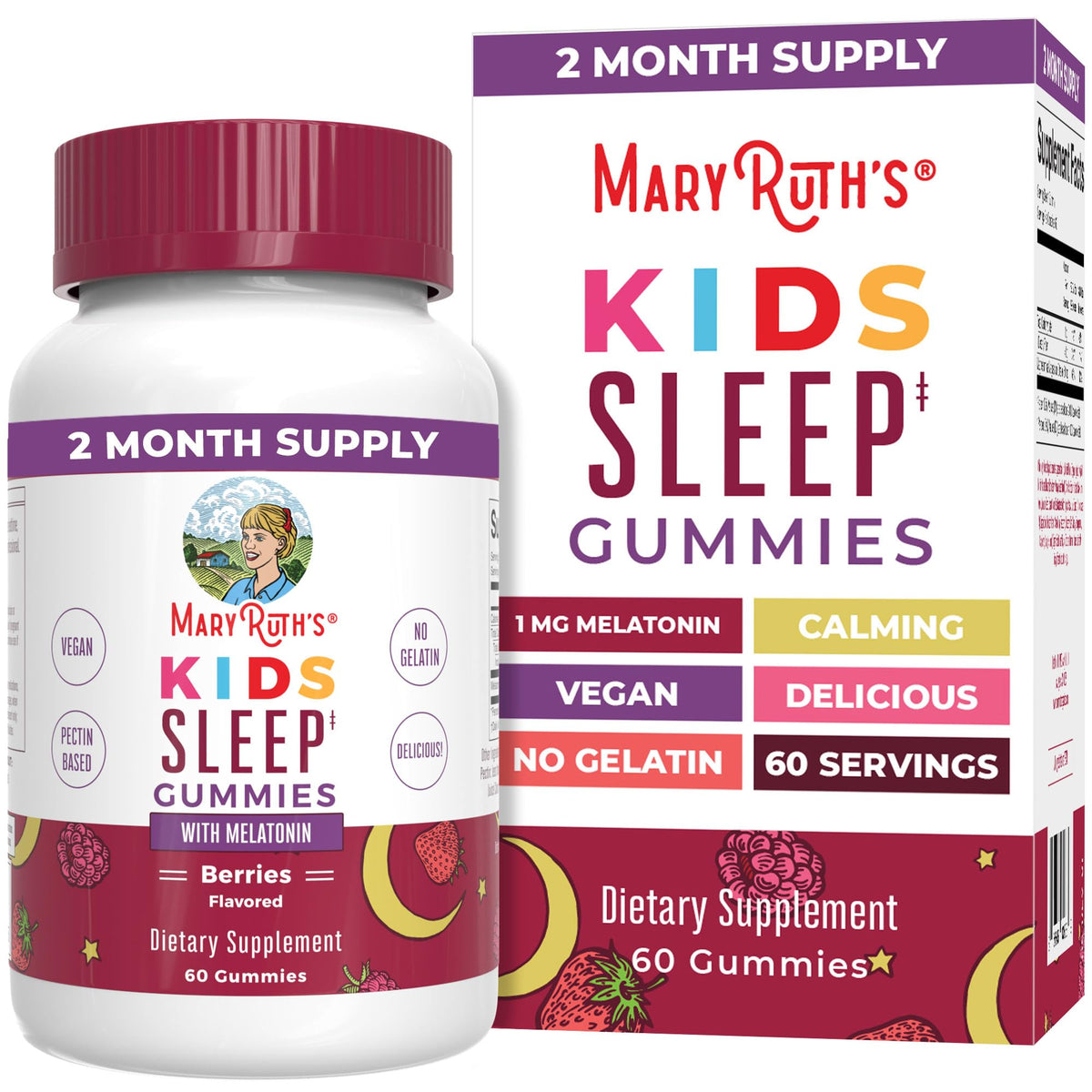 MaryRuth Organics Kids Melatonin Gummies bottle supports easy bedtime routine