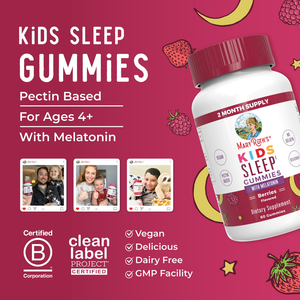 MaryRuth Organics Kids Melatonin Gummies dosage guide for nightly use