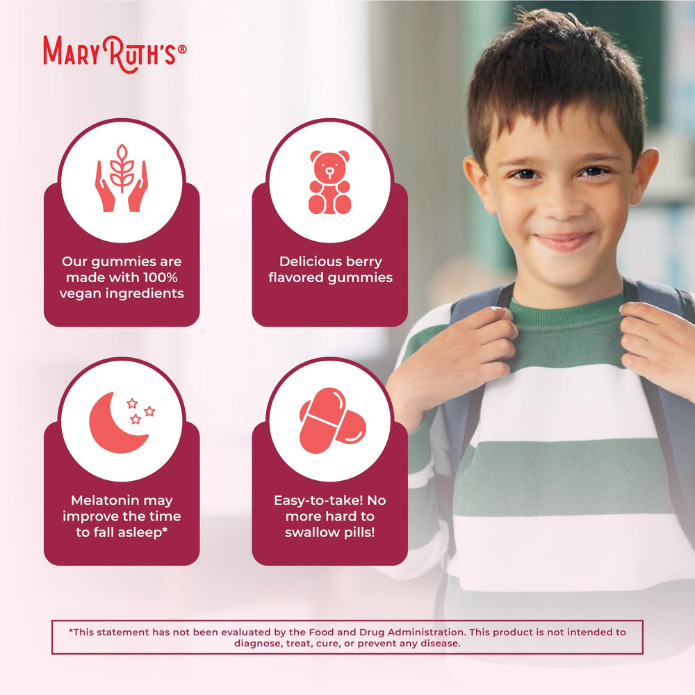 MaryRuth Organics Kids Melatonin Gummies produced in a GMP facility