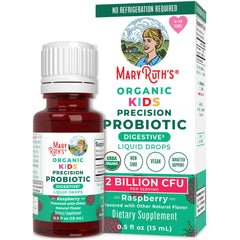 MaryRuth Organics Kids Probiotic Drops bottle for gut support and easy dosing.