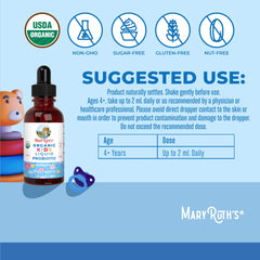 MaryRuth Organics Kids Probiotic liquid drops five-strain blend supports balanced gut health