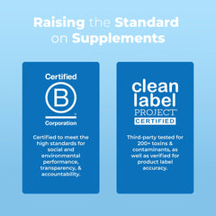 MaryRuth Organics Kids Probiotic drops packaging showcases GMP facility and Clean Label Project icons