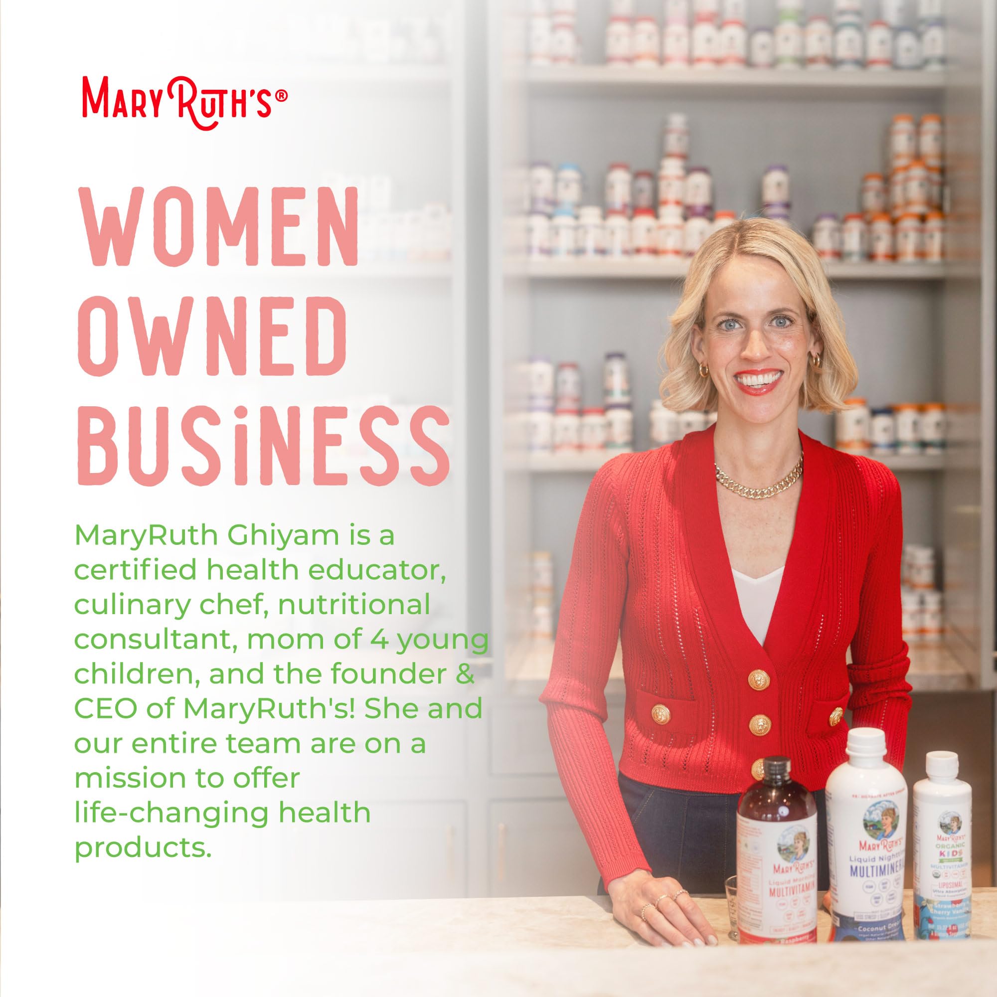 Dairy-free MaryRuth Organics probiotics suitable for allergen-conscious families.