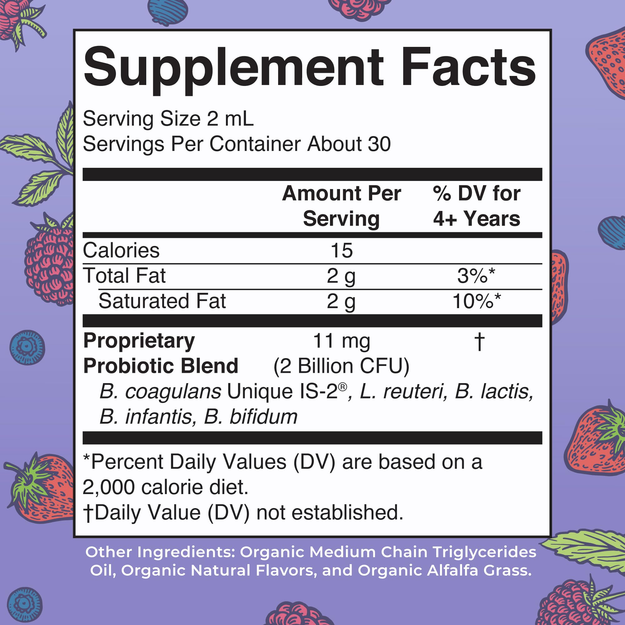 MaryRuth Organics probiotic drops in berry flavor for easy dosing