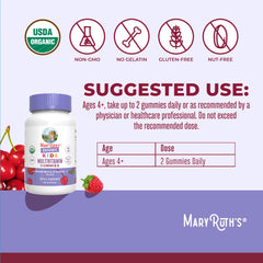 MaryRuth Organics Kids Gummies package with vegan label