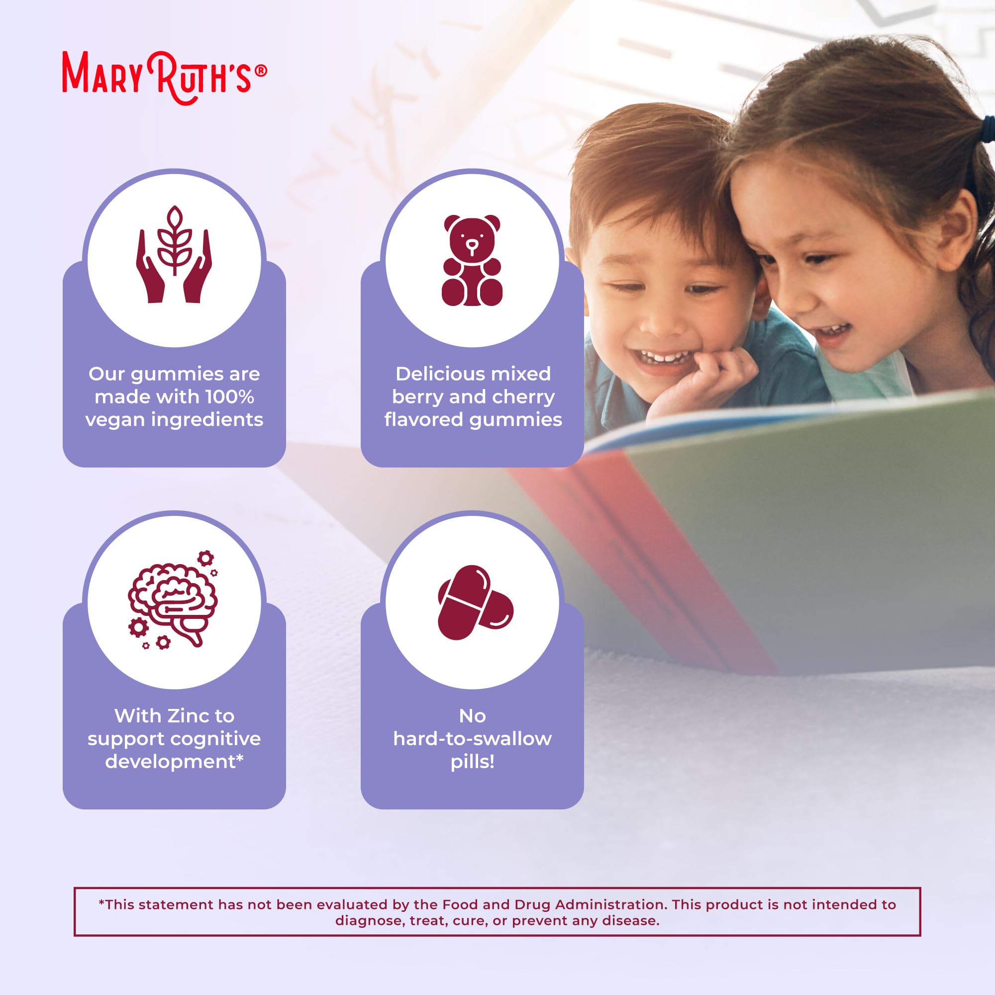 MaryRuth Organics two gummies per day reminder