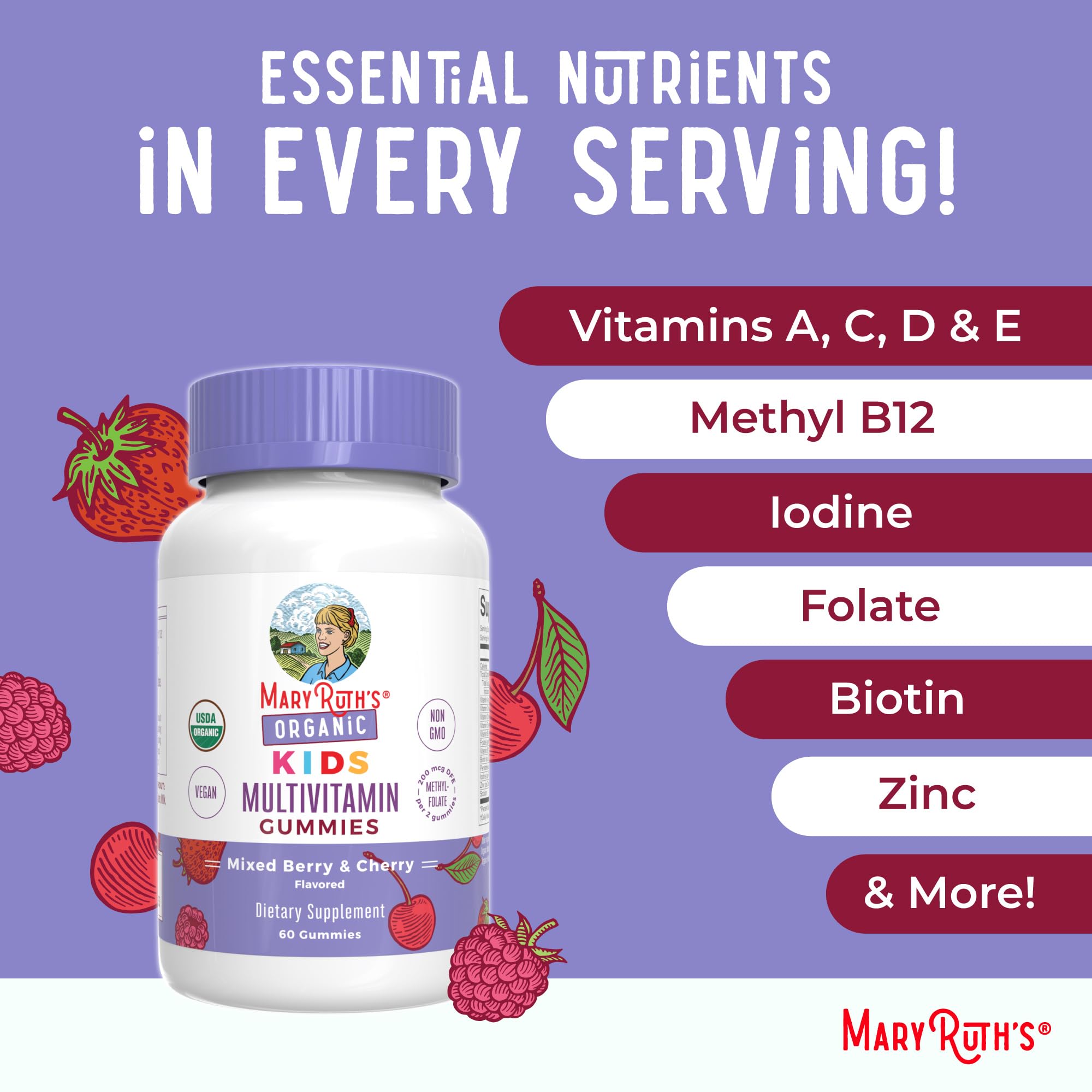 MaryRuth Organics gluten-free, gelatin-free kid vitamins
