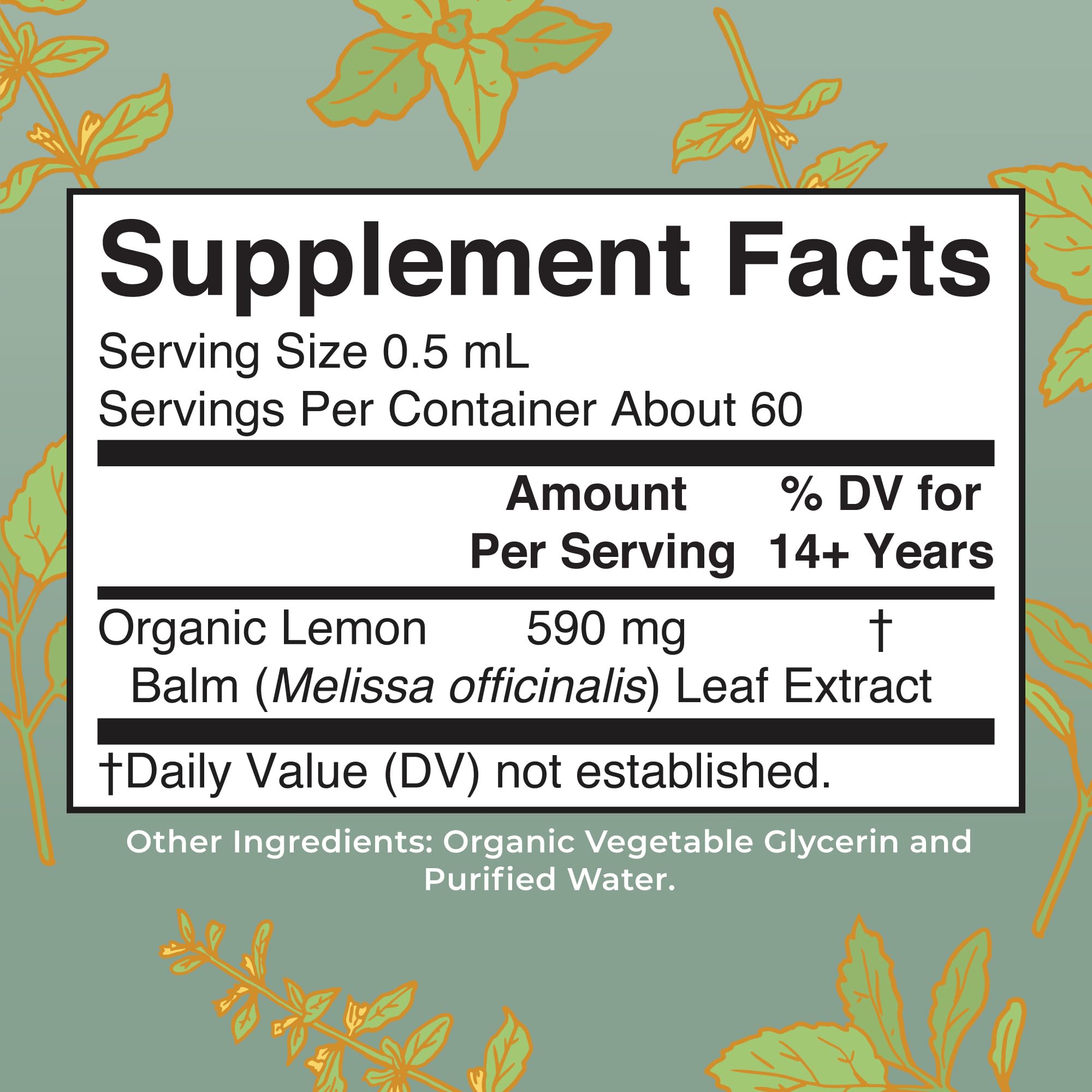 MaryRuth Organics lemon balm leaf extract being poured for easy drop use