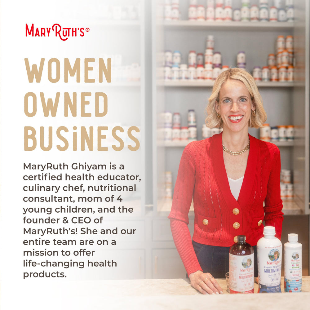 MaryRuth Organics Lions Mane vegan formula label on bottle