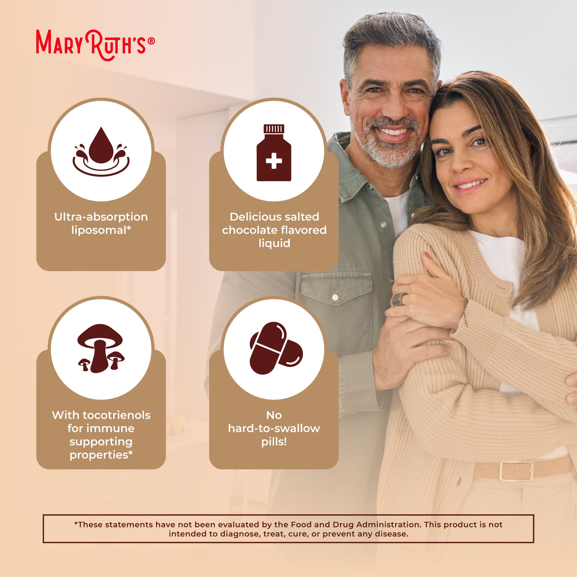 MaryRuth Organics liposomal delivery concept illustration.