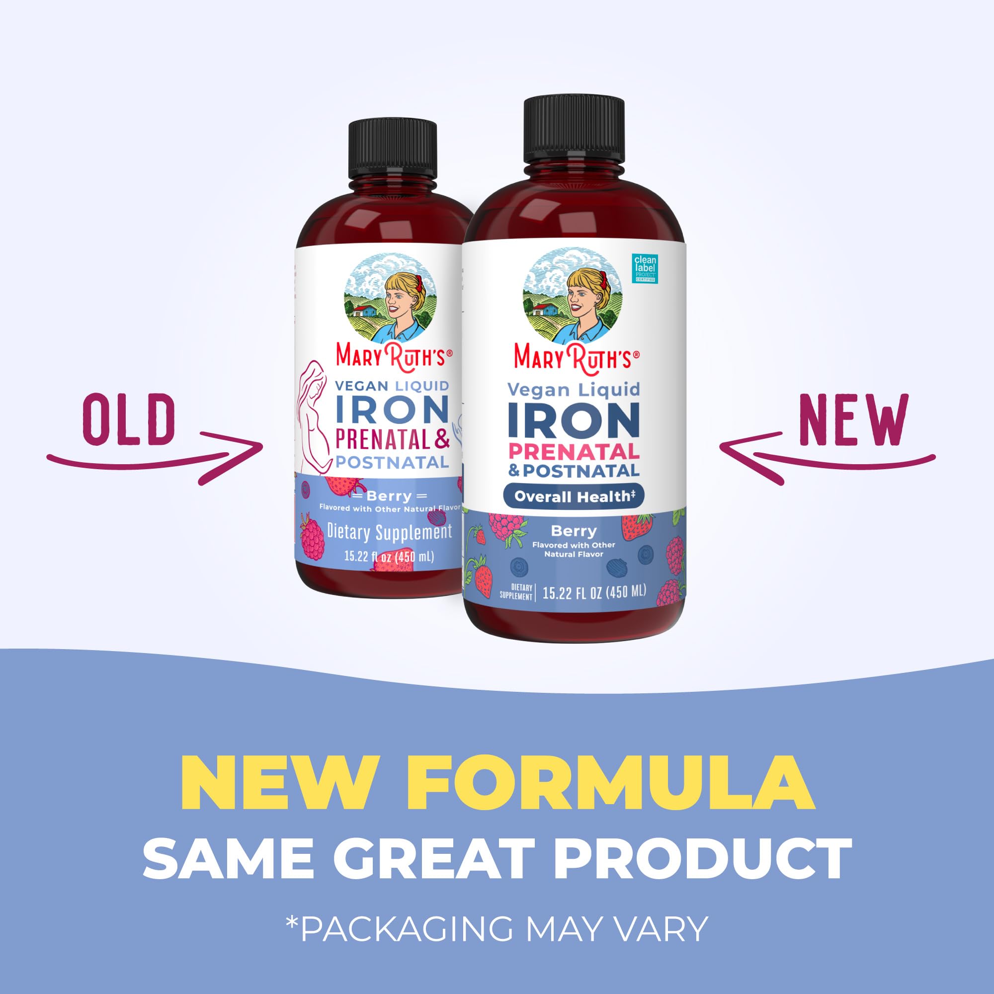 Large 15.22 fl oz MaryRuth Organics Liquid Iron bottle for ongoing use