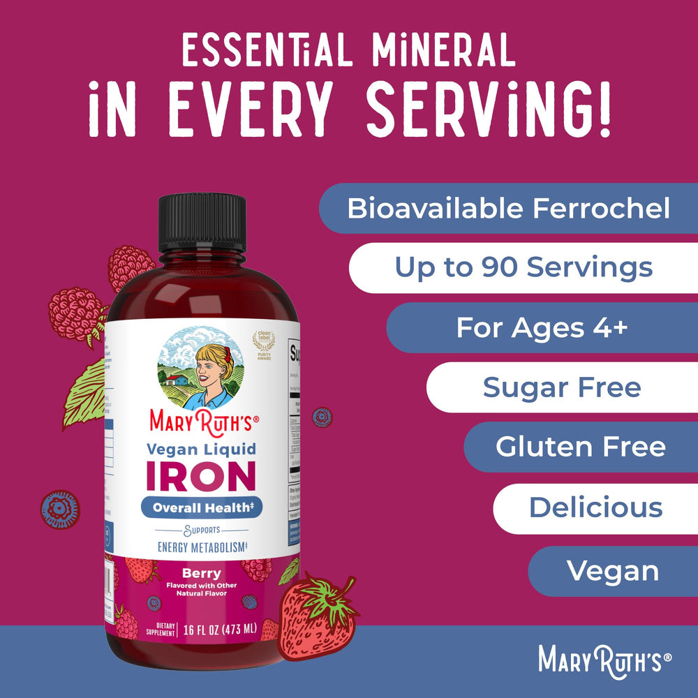 MaryRuth Organics liquid iron non-GMO certified for clean-label use.